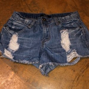 Blue jean shorts
